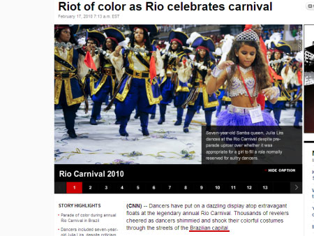 CNN diz que Rio de Janeiro é a capital do Brasil