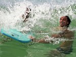 Fred, do Flu, se refresca no mar